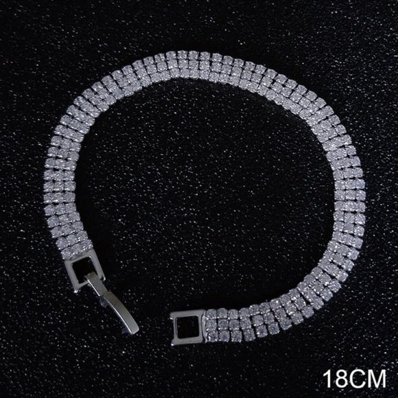 NEW LUXURY S925 DIAMOND SILVER BRACELET, NICE BRACELET, CUTE BRACELET - Picture 5 of 6